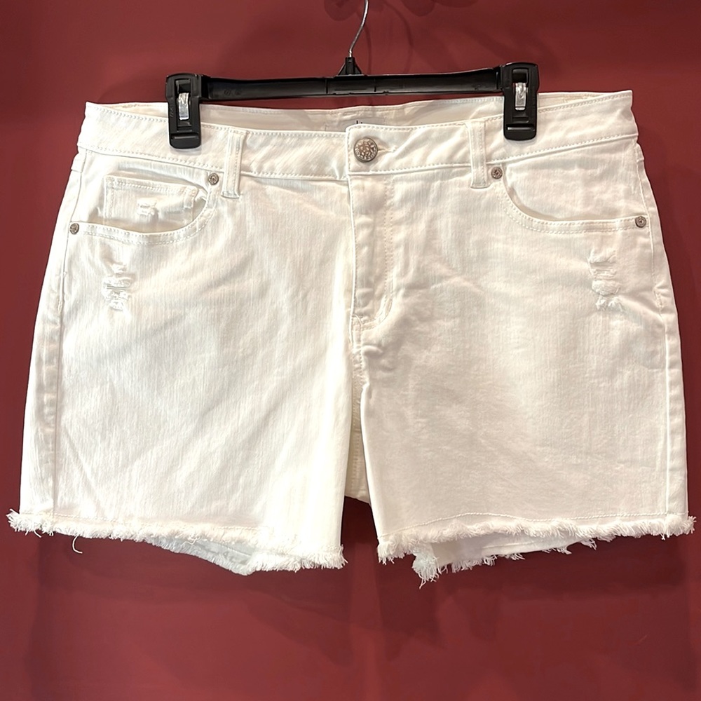CAbi White Denim Jean Shorts